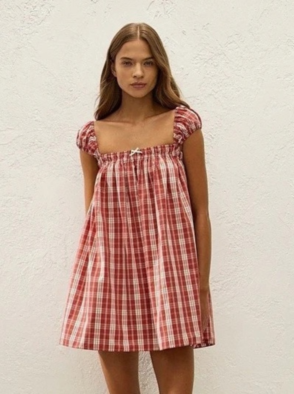 Faithfull the Brand Belinha Mini Dress Red & White
